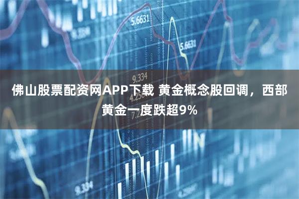 佛山股票配资网APP下载 黄金概念股回调，西部黄金一度跌超9%